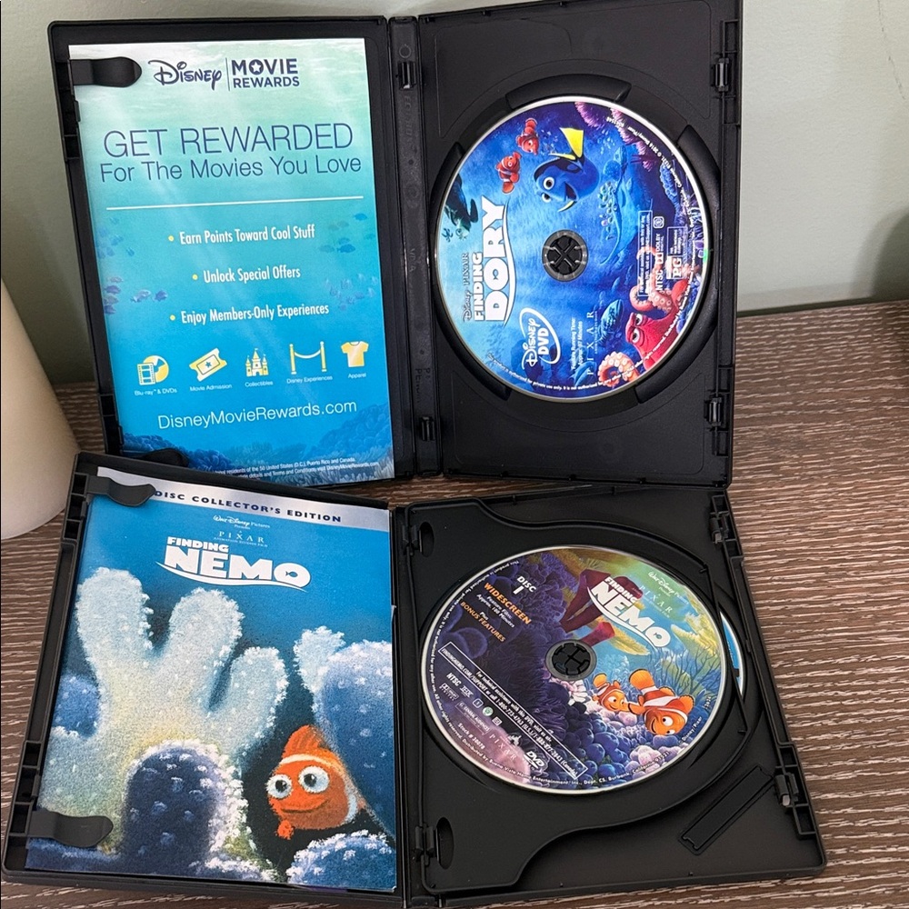 Disney Pixar Finding Nemo and Finding Dory DVDs Set - Picture 3 of 7